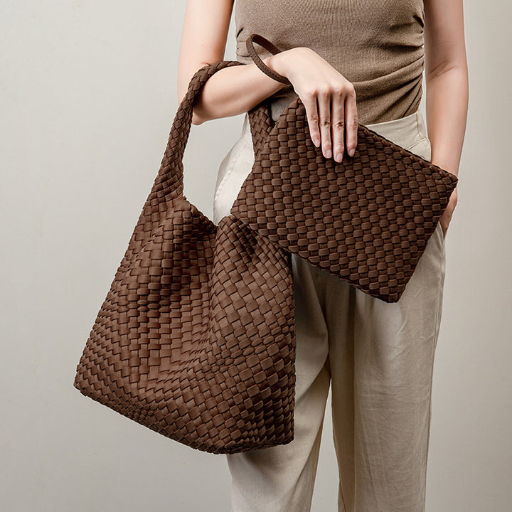 THE SATIN BLOCK VOLUME TOTE