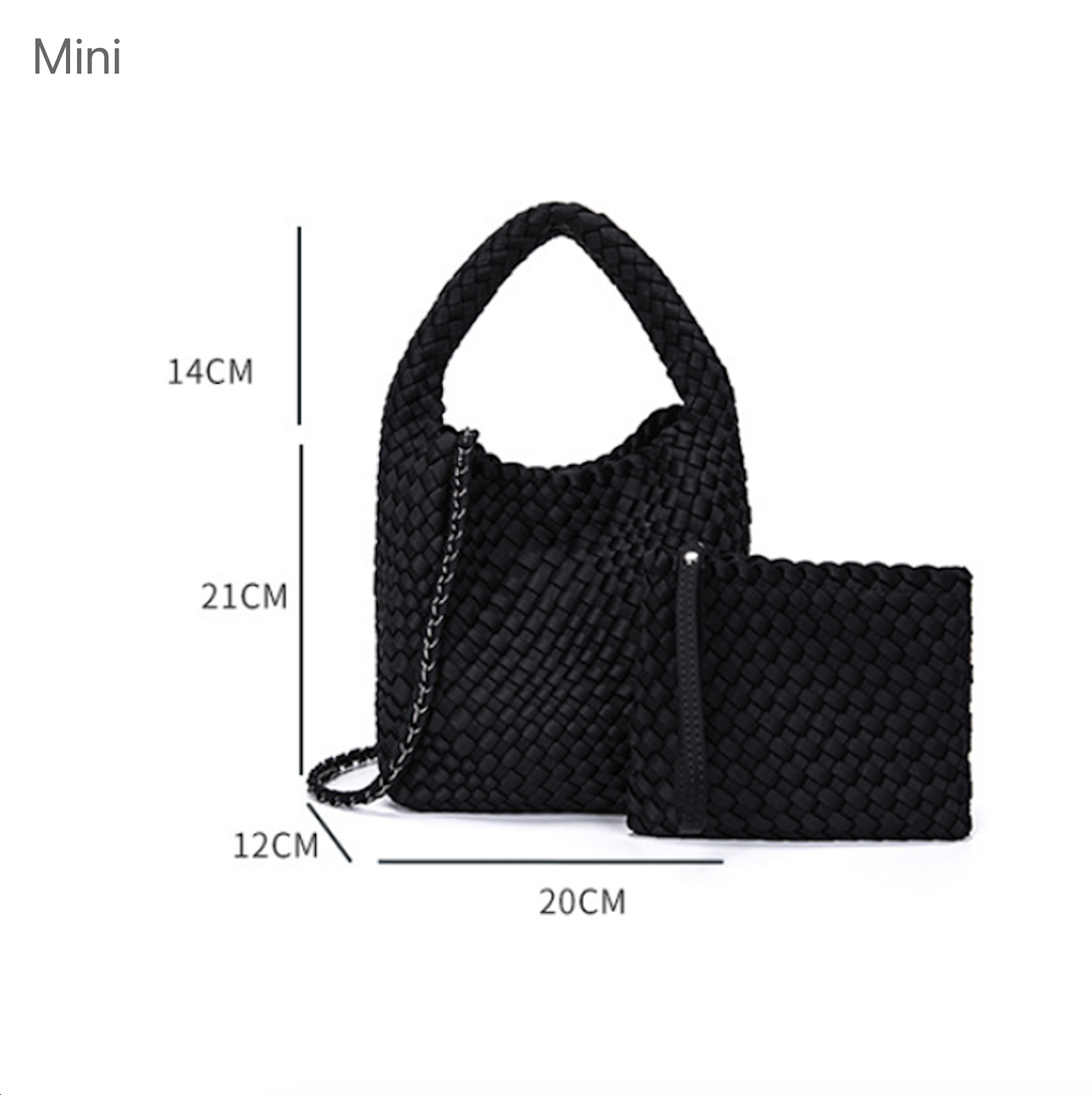 THE SATIN BLOCK VOLUME TOTE size chart 1