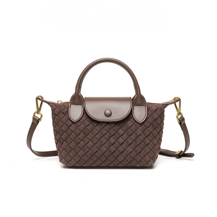 THE FAUX SUEDE FLAP TOTE