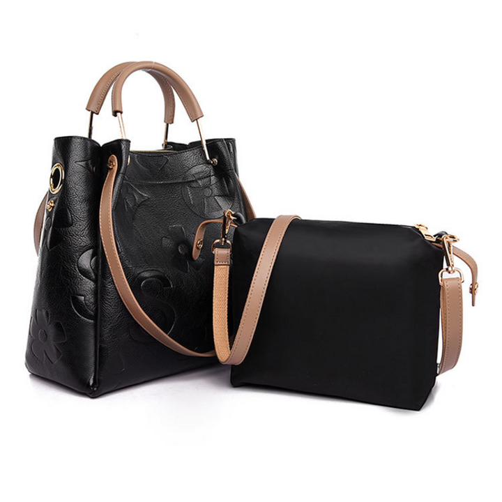 THE LUXE MONOGRAM EMBOSSED TOTE SET