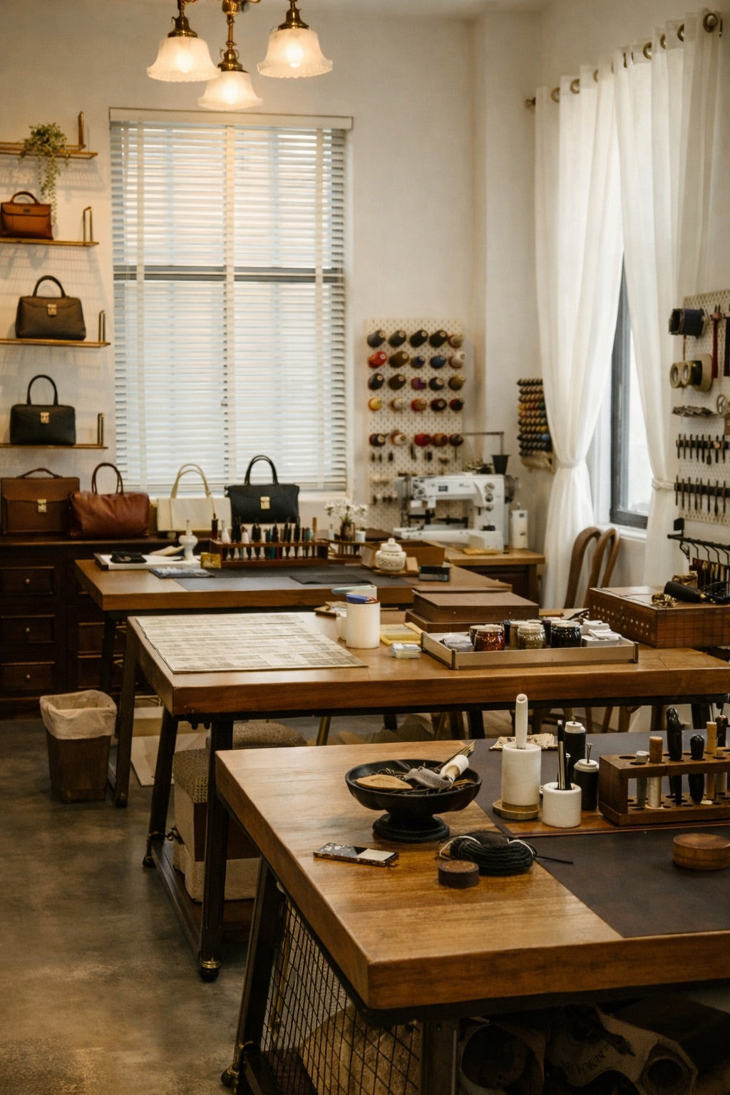 Interior of the leather workshop